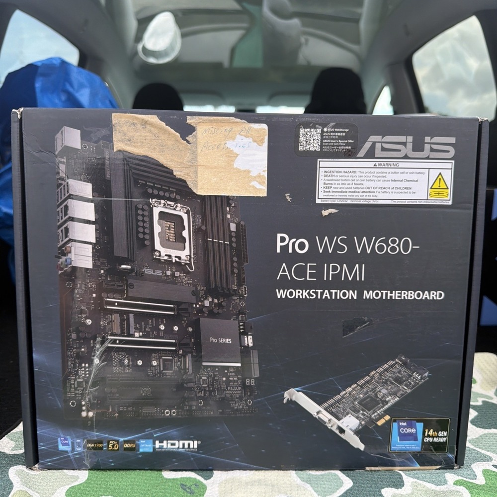 ASUS Pro WS W680-ACE IPMI Intel LGA1700 ATX DDR5 Motherboard 2x PCIe 5.0x ACCE